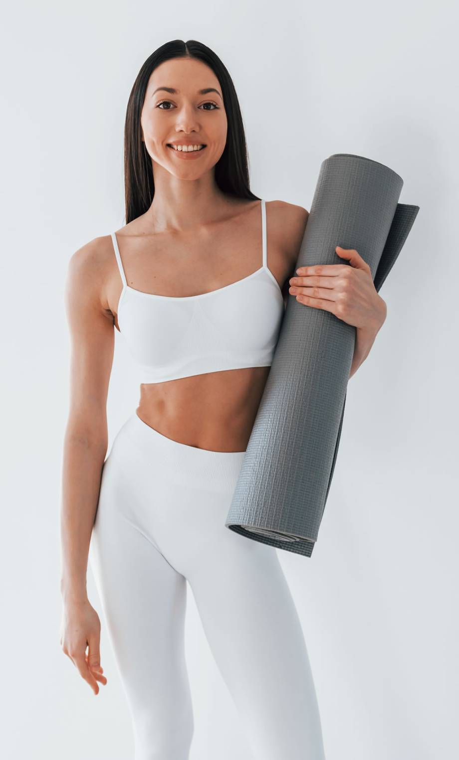 Lady with Yoga Mat